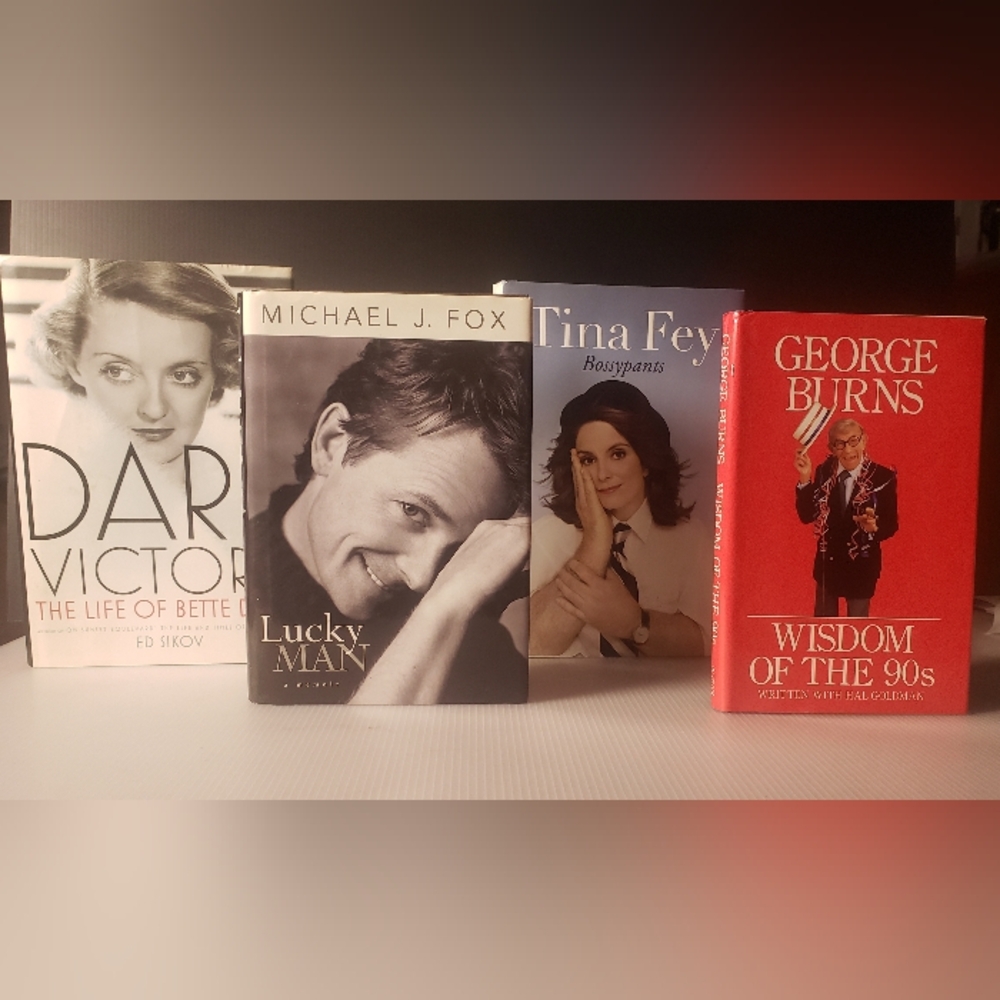 Book Bundle: Comedic Actors; Tina Fey, Michael J. Fox, Bette Davis, George Burns